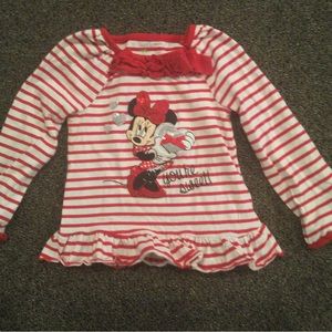 Disney Minnie Mouse Girl’s Long Sleeve Shirt, Size 18/24 Months